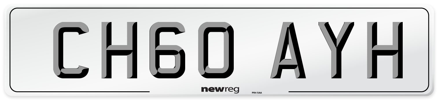 CH60 AYH Number Plate from New Reg